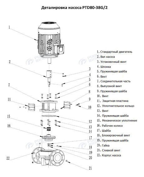 Насос в линию PURITY PTD 80-38G/2 (N) Насос в линию PURITY PTD 80-38G/2 (N)