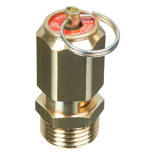 Клапан предохранительный 8 бар 1/2" Air Tek с кольцом ручного сброса VS1208A