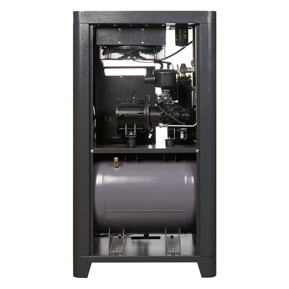 Винтовой компрессор ET SL 7,5-13 D VS PM (IP23) V Винтовой компрессор ET-Compressors SL 7,5-13 D VS PM (IP23) без муфты с частотным регулированием производительности и двигателем на постоянных магнитах вертикальное исполнение на ресивере 130 л