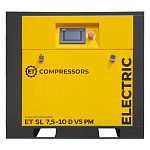 Винтовой компрессор ET-Compressors SL 7,5-10 D VS PM (IP23) без муфты с частотным регулированием производительности и двигателем на постоянных магнитах