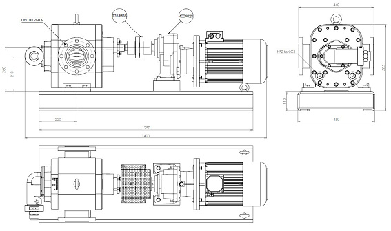 Насос шестеренчатый Fraccarolo - FA/60 - 18,5/700 300C° (FAM/60) Насос шестеренчатый Fraccarolo - FA/60 - 18,5/700 300C° (FAM/60)