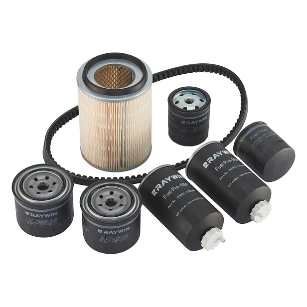 Набор ТО 500ч двигателя Raywin 4D24 мотопомпы Idrofoglia RV60-S150V7/SP ( ф.масл -2шт, ф.топл-2шт, ф.топл.предв-2шт, ф.возд-1шт)
