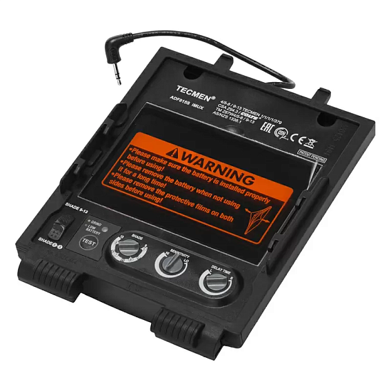 Сварочная маска с автоматическим светофильтром (АСФ) Хамелеон Tecmen ADF 815S TM16 черная (внешняя кнопка зачистки) Сварочная маска с автоматическим светофильтром (АСФ) Хамелеон Tecmen ADF 815S TM16 черная (внешняя кнопка зачистки)