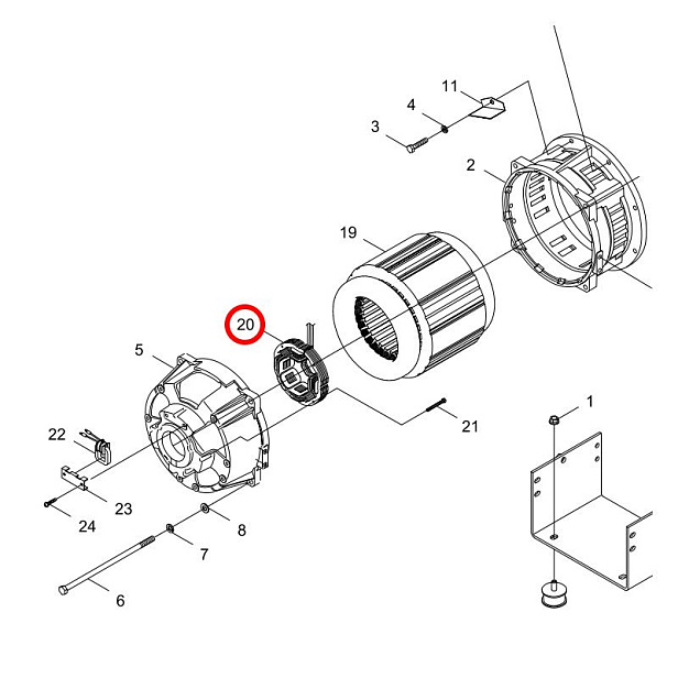 M106-001070, M106001070 Статор / STATOR Shindaiwa DGW500