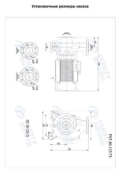 Консольно-моноблочный фланцевый насос PSTG 80-125/75 (N) Консольно-моноблочный фланцевый насос PSTG 80-125/75 (N)