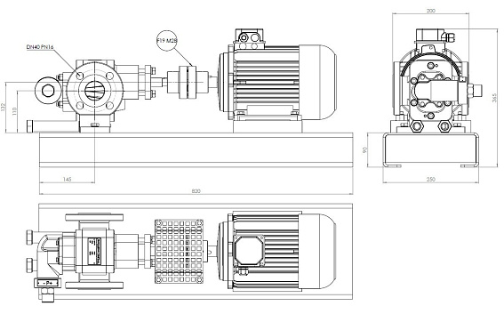 Насос шестеренчатый Fraccarolo - FA/5 - 2,2/1500 300C° (FAM/5) Насос шестеренчатый Fraccarolo - FA/5 - 2,2/1500 300C° (FAM/5)