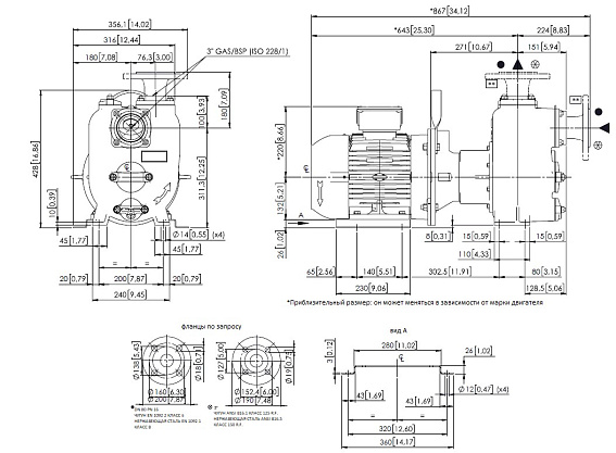 Самовсасывающий насос Varisco JE 3-180 G10 NT20 Самовсасывающий насос Varisco JE 3-180 G10 NT20