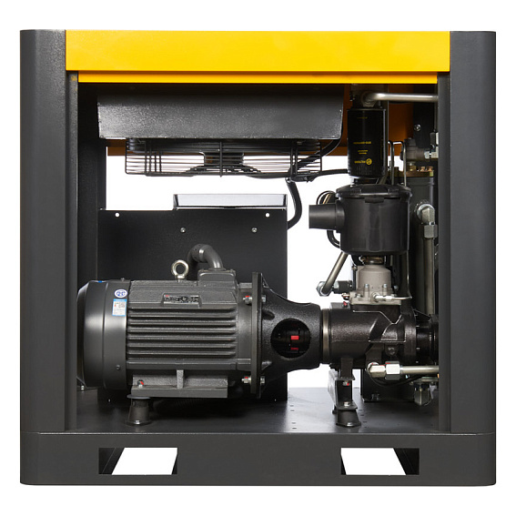 Мощность двигателя, кВт;Давление, атм;Объем ресивера, литров;Производительность, л/мин;Наличие осушителя;Тип привода;Наличие частотного преобразователя;Применение;Напряжение питания, В;Габариты (ДхШхВ), мм;Гарантия, месяцев;Масляный/Безмасляный;Страна производства;Наличие ресивера;Серия Винтовой компрессор ET-Compressors SL 11-10 VS PM (IP55) с частотным регулированием производительности и двигателем на постоянных магнитах