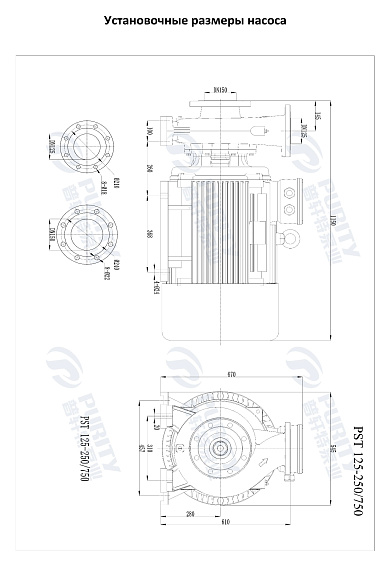 Консольно-моноблочный фланцевый насос PSTG 125-250/750 (N) Консольно-моноблочный фланцевый насос PSTG 125-250/750 (N)