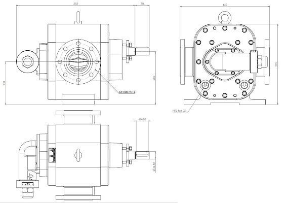 Насос шестеренчатый Fraccarolo - FA/60 - 18,5/700 300C° (FAM/60) Насос шестеренчатый Fraccarolo - FA/60 - 18,5/700 300C° (FAM/60)