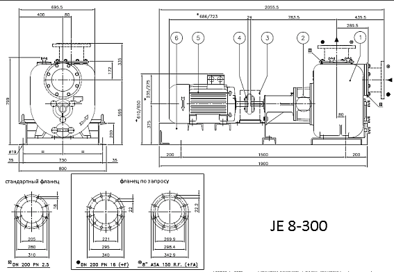 Самовсасывающий грязевой электронасос Varisco JE 8-300 G10 ST40 BASE Самовсасывающий грязевой электронасос Varisco JE 8-300 G10 ST40 BASE