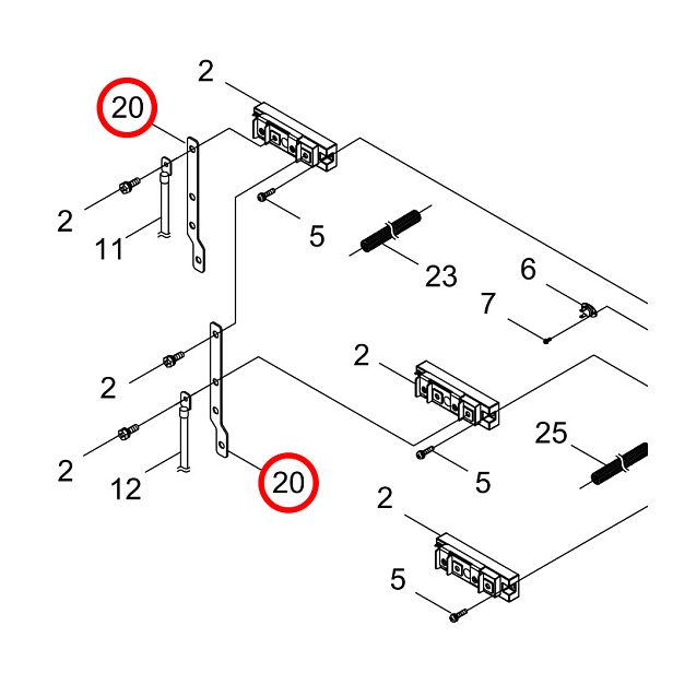 V150-002780, V150002780 Шина / BUS BAR Shindaiwa DGW500