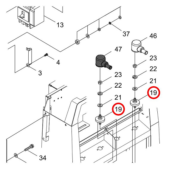 M603-000010, M603000010 Сварочная клемма / TERMINAL REST Shindaiwa DGW500 M603-000010, M603000010 Сварочная клемма / TERMINAL REST Shindaiwa DGW500