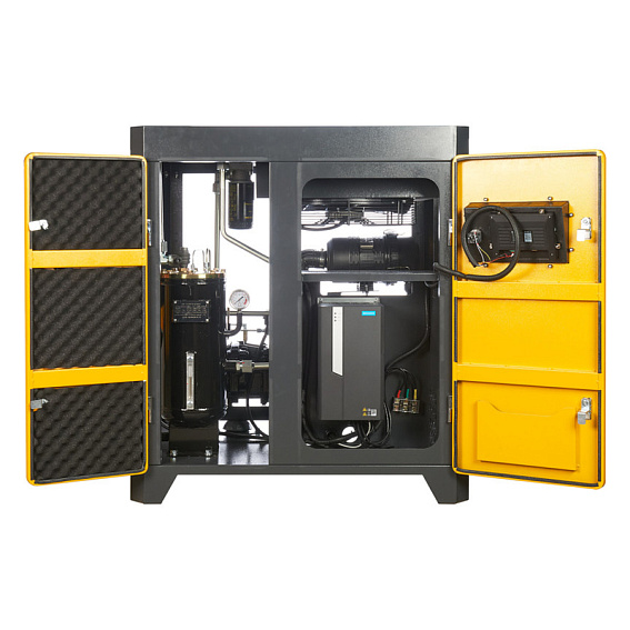 Винтовой компрессор ET-Compressors ET SL 37-10 DS H VS PM (IP65) двухступенчатый с частотным регулированием производительности и двигателем с постоянными магнитами Винтовой компрессор ET-Compressors ET SL 37-10 DS H VS PM (IP65) двухступенчатый с частотным регулированием производительности и двигателем с постоянными магнитами