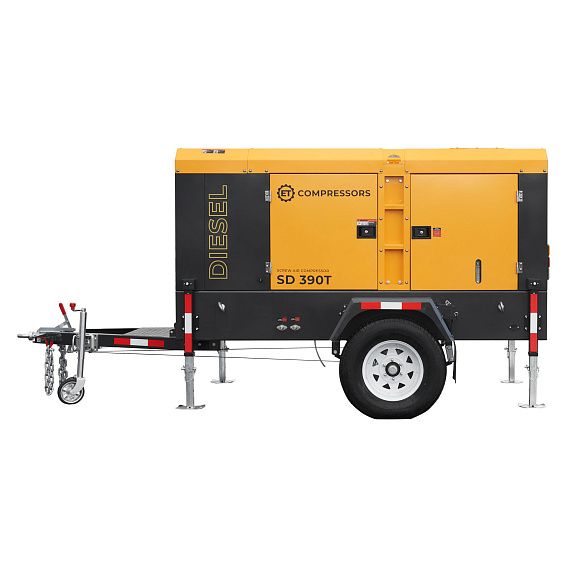 Дизельный винтовой компрессор ET-Compressors ET SD-390T-10 на шасси Дизельный винтовой компрессор ET-Compressors ET SD-390T-10 на шасси