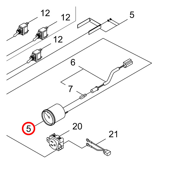 G318-000010, G318000010 Указатель уровня топлива / FUEL METER Shindaiwa DGW500 G318-000010, G318000010 Указатель уровня топлива / FUEL METER Shindaiwa DGW500