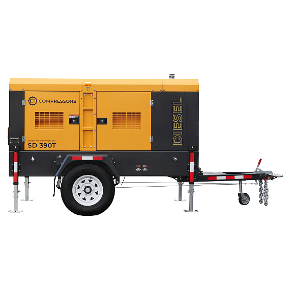 Дизельный винтовой компрессор ET-Compressors ET SD-390T-10 на шасси Дизельный винтовой компрессор ET-Compressors ET SD-390T-10 на шасси