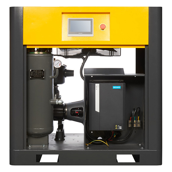 Мощность двигателя, кВт;Давление, атм;Объем ресивера, литров;Производительность, л/мин;Наличие осушителя;Тип привода;Наличие частотного преобразователя;Применение;Напряжение питания, В;Габариты (ДхШхВ), мм;Гарантия, месяцев;Масляный/Безмасляный;Страна производства;Наличие ресивера;Серия Винтовой компрессор ET-Compressors SL 22-30 VS PM (IP55) с частотным регулированием производительности и двигателем на постоянных магнитах