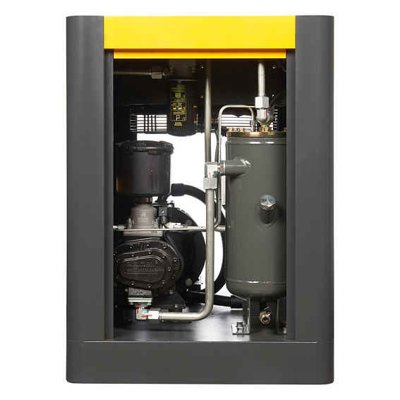 Мощность двигателя, кВт;Давление, атм;Объем ресивера, литров;Производительность, л/мин;Наличие осушителя;Тип привода;Наличие частотного преобразователя;Применение;Напряжение питания, В;Габариты (ДхШхВ), мм;Гарантия, месяцев;Масляный/Безмасляный;Страна производства;Наличие ресивера;Серия Винтовой компрессор ET-Compressors SL 11-08 VS PM (IP55) с частотным регулированием производительности и двигателем на постоянных магнитах