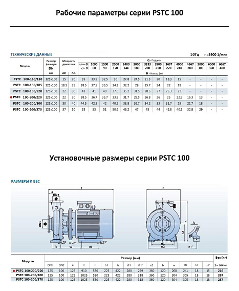 Консольно-моноблочный фланцевый насос PURITY PSTC 100-200-220 (N) Консольно-моноблочный фланцевый насос PURITY PSTC 100-200-220 (N)