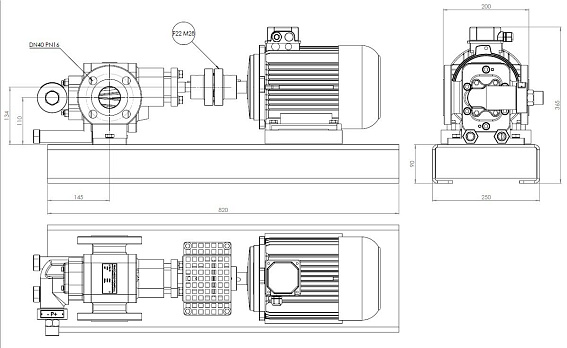 Насос шестеренчатый Fraccarolo - FA/9 - 3/1500 300C° (FAM/9) Насос шестеренчатый Fraccarolo - FA/9 - 3/1500 300C° (FAM/9)