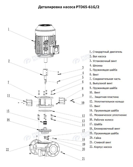 Насос в линию PURITY PTD 65-61G/2 (N) Насос в линию PURITY PTD 65-61G/2 (N)